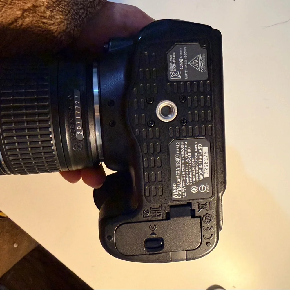 Nikon D3400 DSLR Camera - Black with Yellow Strap